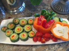 Cucumber Cup Veggie tray