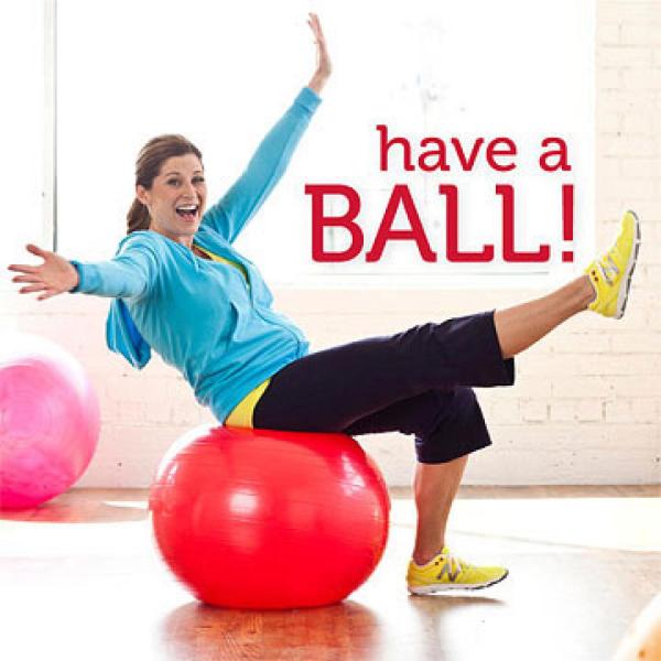 EXERCISE BOUNCING ON A BALL 2